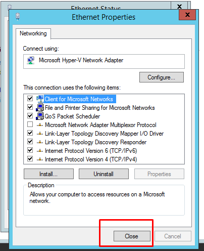 Assign a static IP Address to Windows Server 2012