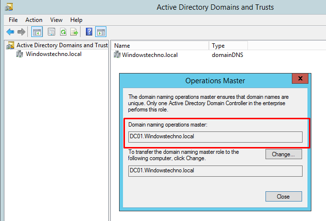 FSMO-DomainNaming